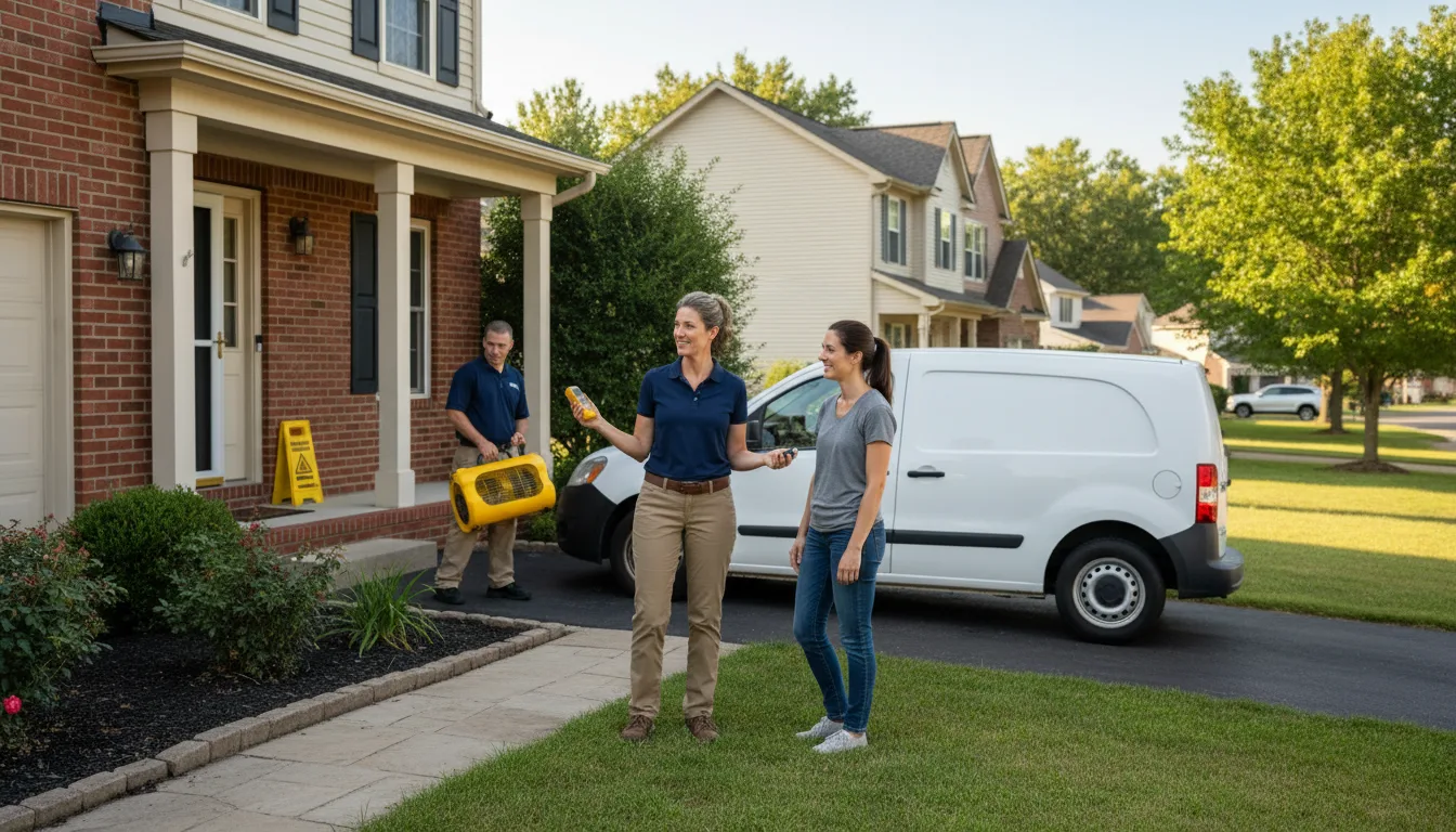 Residential water damage restoration in Falcon Heights, TX